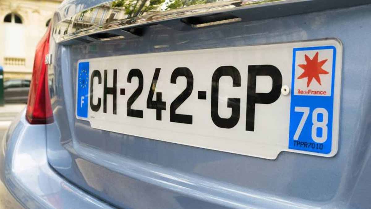 plaque d’immatriculation