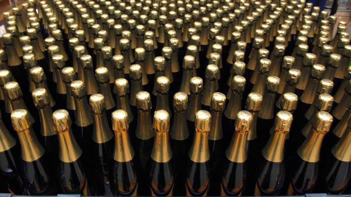 bouteilles de champagne